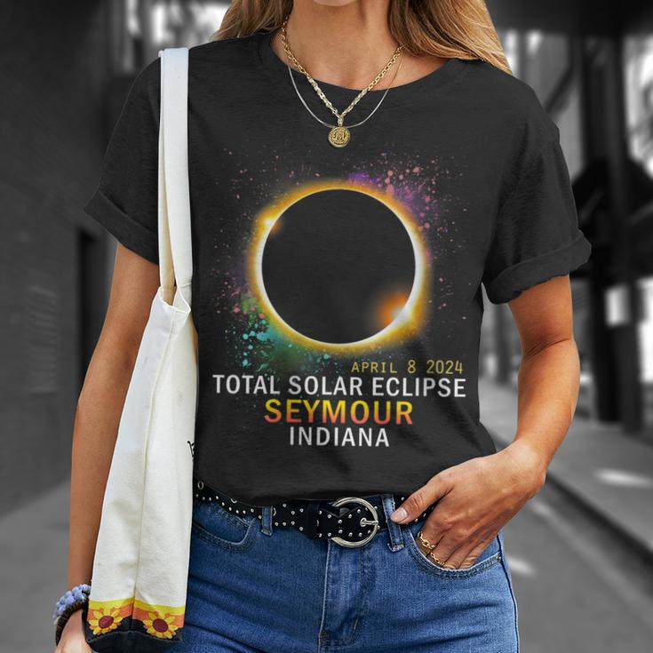 Seymour Indiana Total Solar Eclipse April 8 2024 T-Shirt Gifts for Her