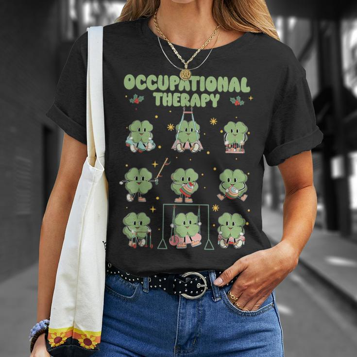 Shamrock Occupational Therapy St Patrick's Day Ot Therapist T-Shirt Gifts for Her