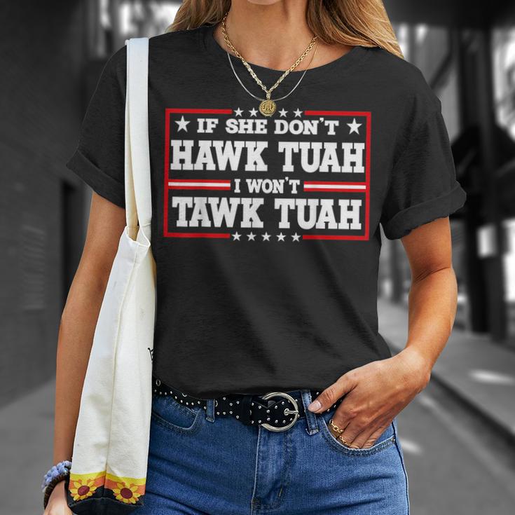 If She Don't Hawk Tush I Won't Tawk Tuah Retro Hawk Tush 24 T-Shirt Gifts for Her