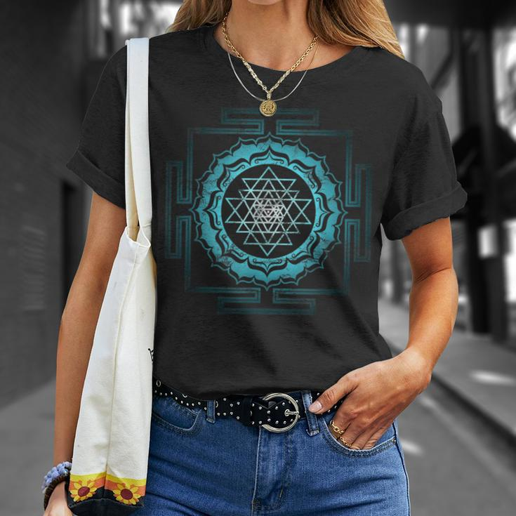 Shri Yantra Lotus Buddhism Meditation Sacred Geometry Zen T-Shirt Gifts for Her