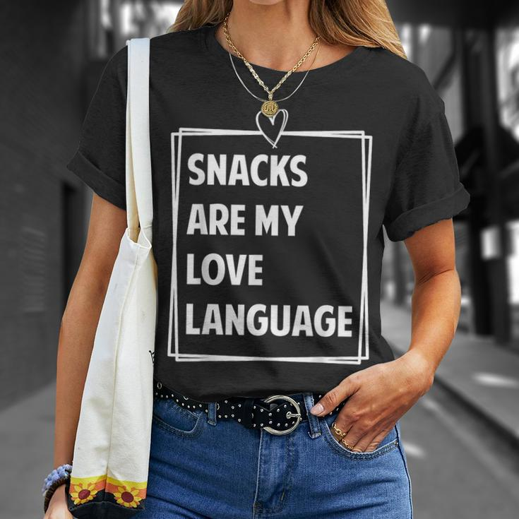 Snacks Are My Love Language Valentines Day Toddler Kid T-Shirt Gifts for Her