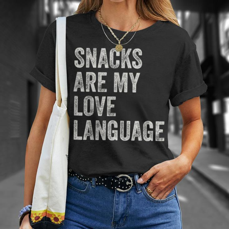 Snacks Are My Love Language Valentines Day Toddler T-Shirt Gifts for Her