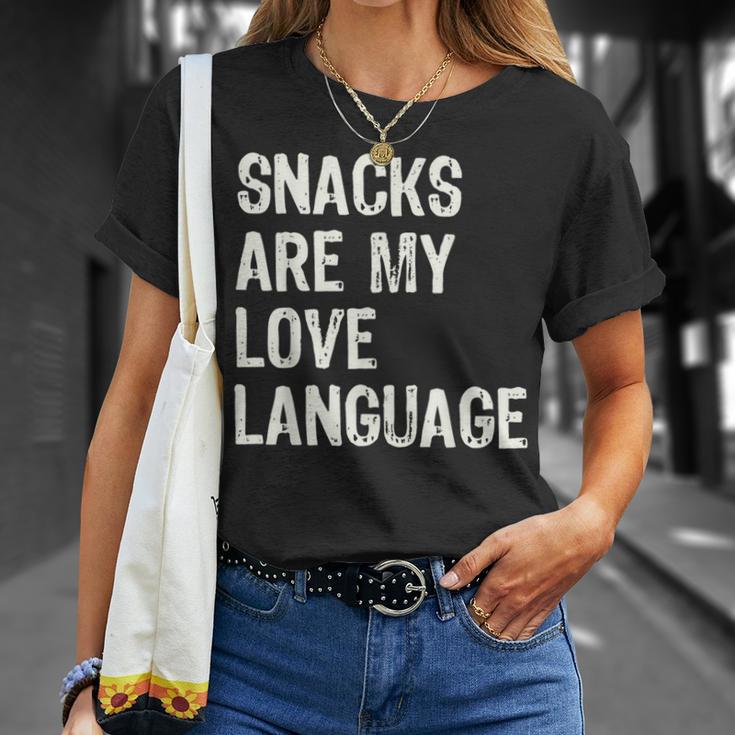 Snacks Are My Love Language Valentines Day Toddler T-Shirt Gifts for Her