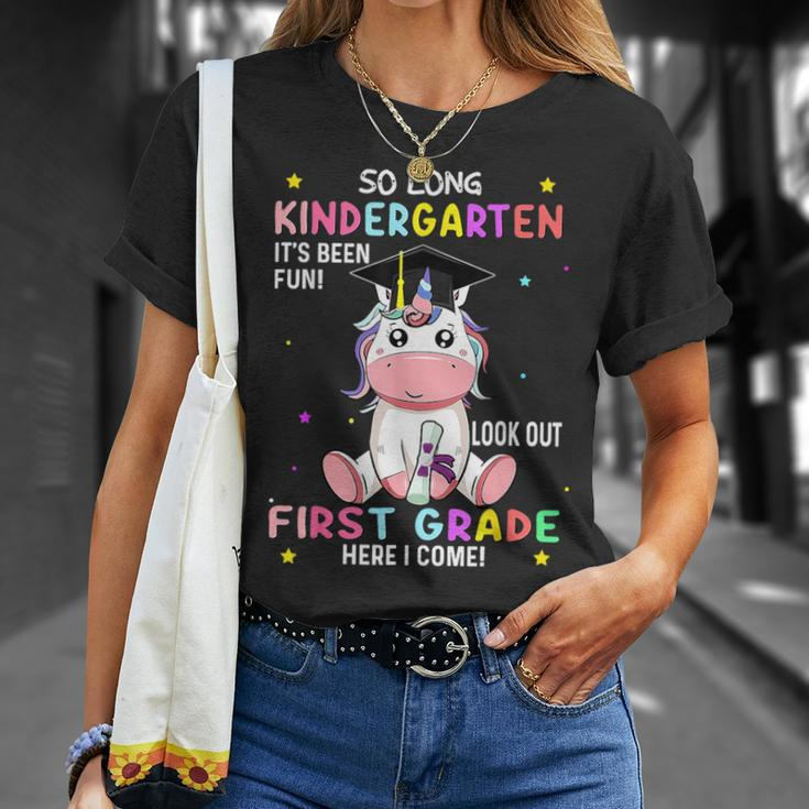 So Long Kindergarten Graduation Class 2024 Unicorn Girls T-Shirt Gifts for Her