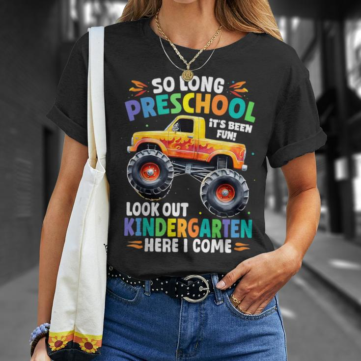 So Long Preschool Graduation Class 2024 Monster Truck T-Shirt Gifts for Her