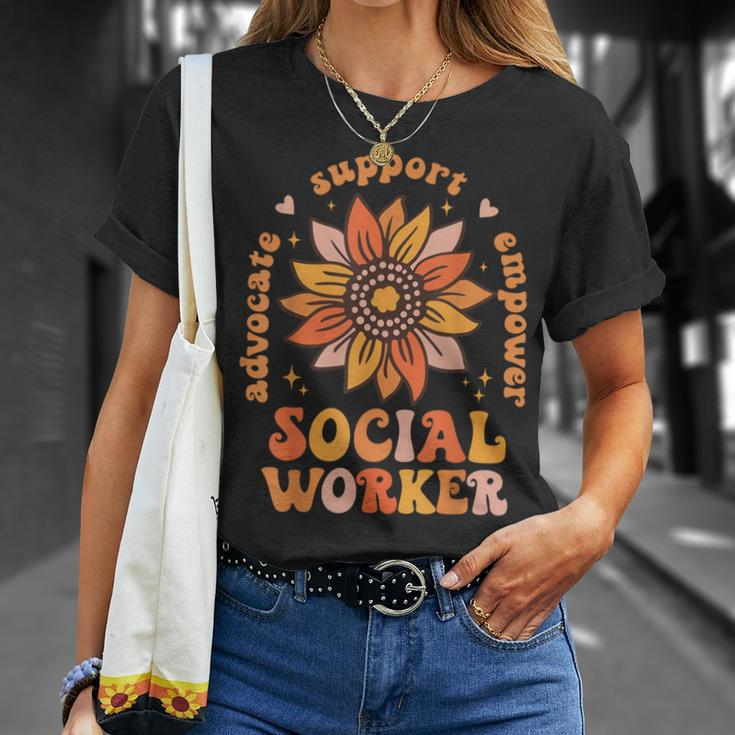 Social Worker Advocate Support Empower Social Worker T-Shirt Gifts for Her