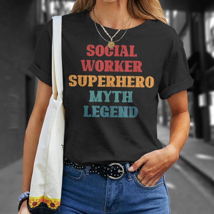 Social Worker Superhero Social Work Graphic T-Shirt Gifts for Her
