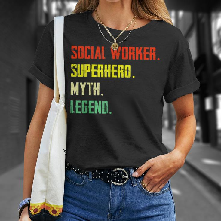 Social Worker Superhero Myth Legend Social Worker T-Shirt Gifts for Her
