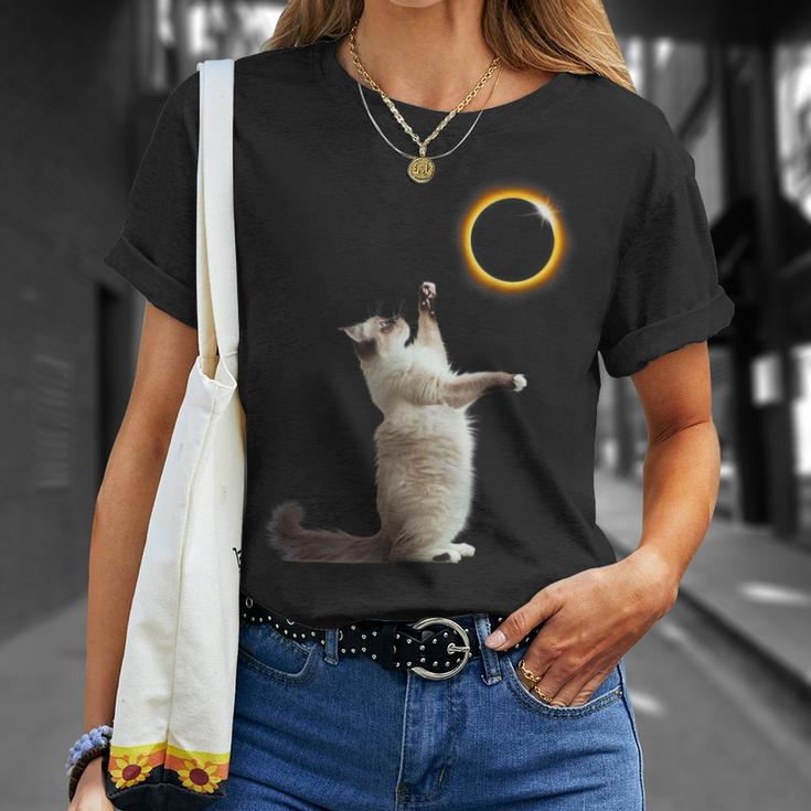 Solar Eclipse 2024 Ragdoll Cat America Totality T-Shirt Gifts for Her