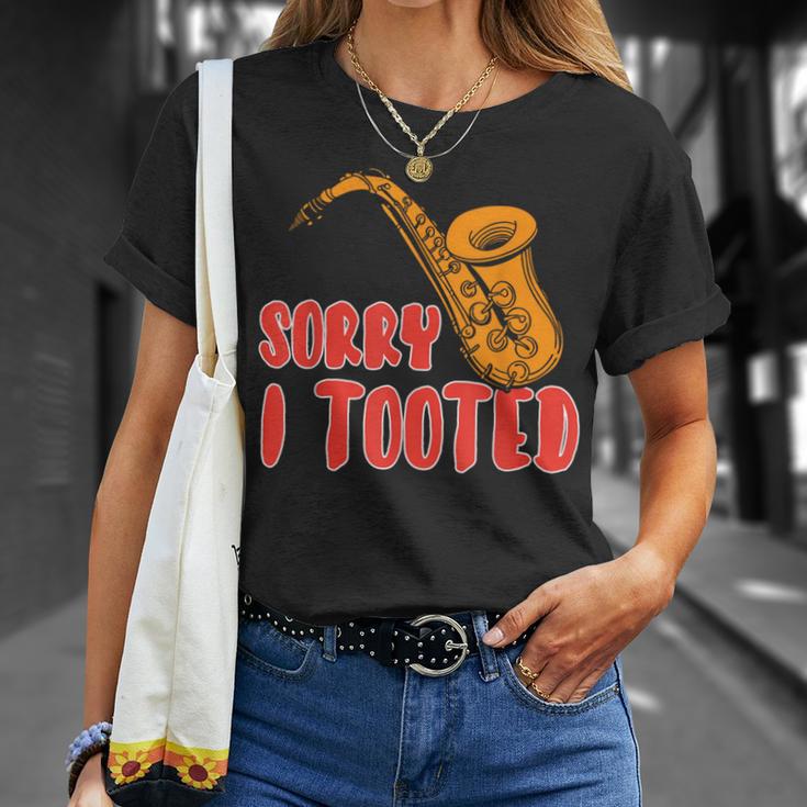 Sorry I Tooted Saxophone Player T-Shirt Gifts for Her