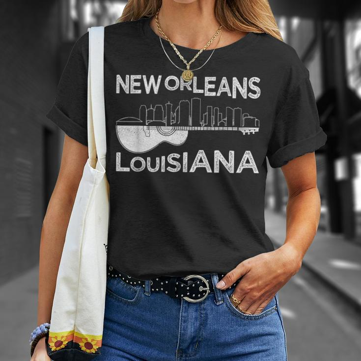 Souvenir New Orleans Guitar Music Louisiana New Orleans T-Shirt Gifts for Her