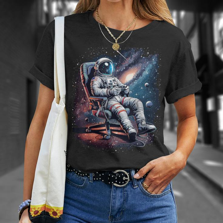 Space Astronaut Gaming System Planets Astronaut Gamer T-Shirt Gifts for Her