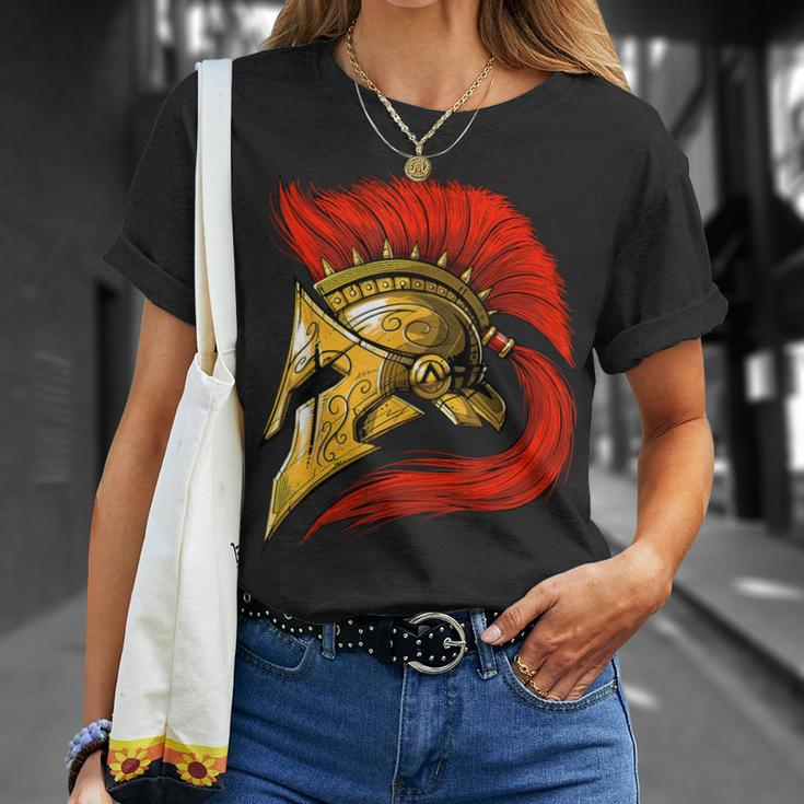 Spartan Warrior Helmet Ancient Greek Mythology Roman History T-Shirt Gifts for Her