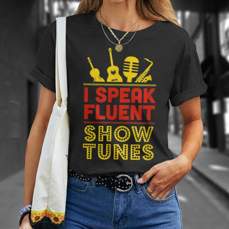 I Speak Fluent Show Tunes Theatre Nerd Thespian T-Shirt Gifts for Her