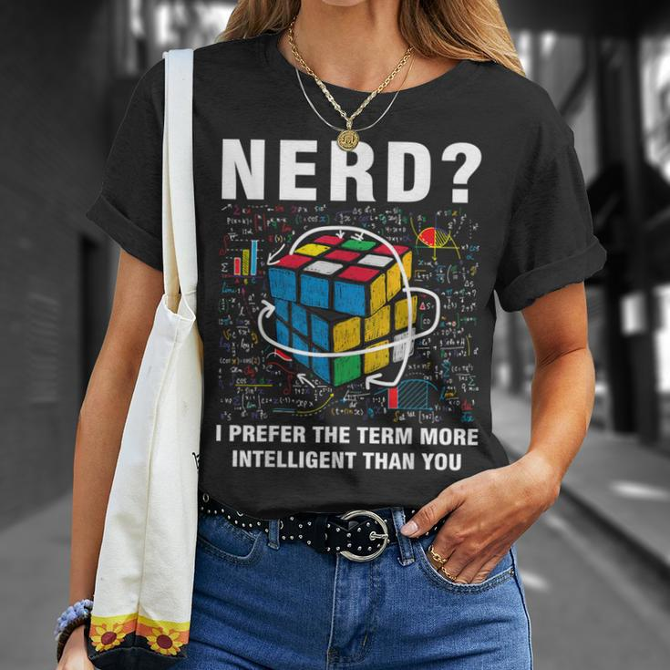 Speed Cubing Nerd Jokes Speed Cubing Math T-Shirt Gifts for Her