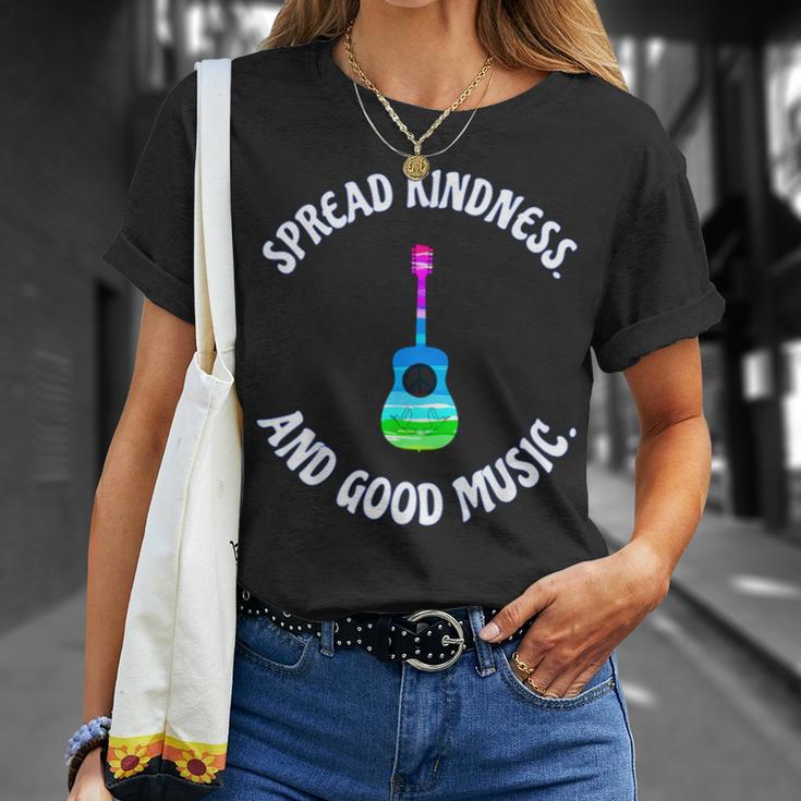 Spread Kindness And Good Music Guitar LoveT-Shirt Gifts for Her