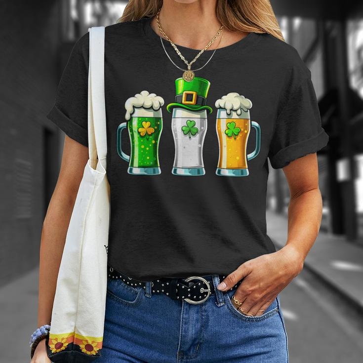 St Patrick Day Irish Ireland Flag Green Beer Lover Women T-Shirt Gifts for Her