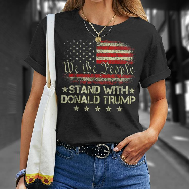 I Stand With Donald Trump 2024 Support Take America Back T-Shirt Gifts for Her