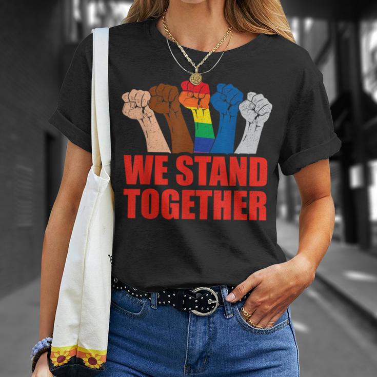 We Stand Together United Lgbt Rights Anti Racist T-Shirt Gifts for Her