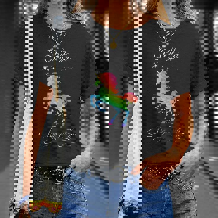 Stella Magic Einhorn T-Shirt - Mystisches Pferd mit Regenbogenspritzern Geschenke für Sie