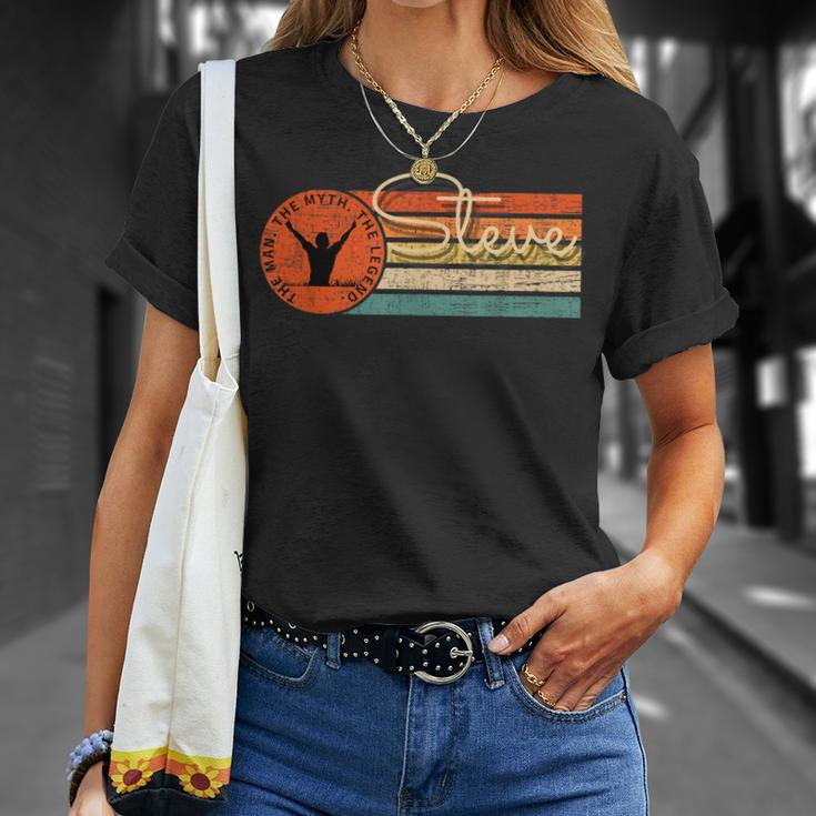 Steve Man Myth Legend Retro Vintage Birthday T-Shirt Gifts for Her