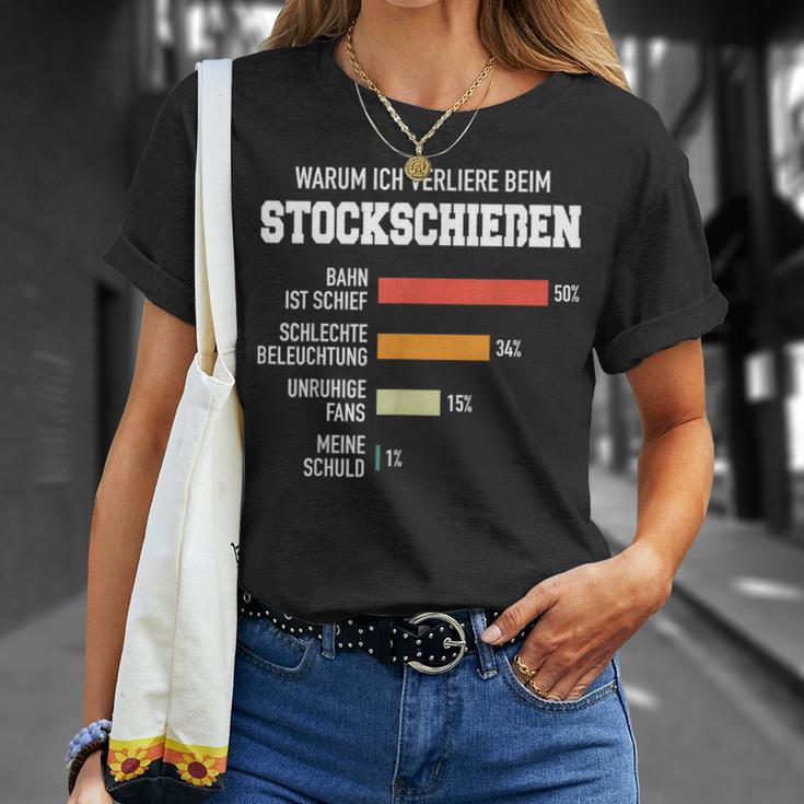 Stockschießen Eisstock Stockschütze Eisstockschießen T-Shirt Geschenke für Sie