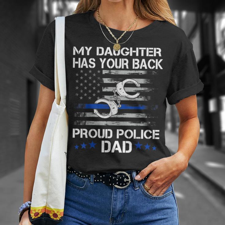 Stolzer Papa Eines Police Officer – Thin Blue Line Geschenk T-Shirt Geschenke für Sie