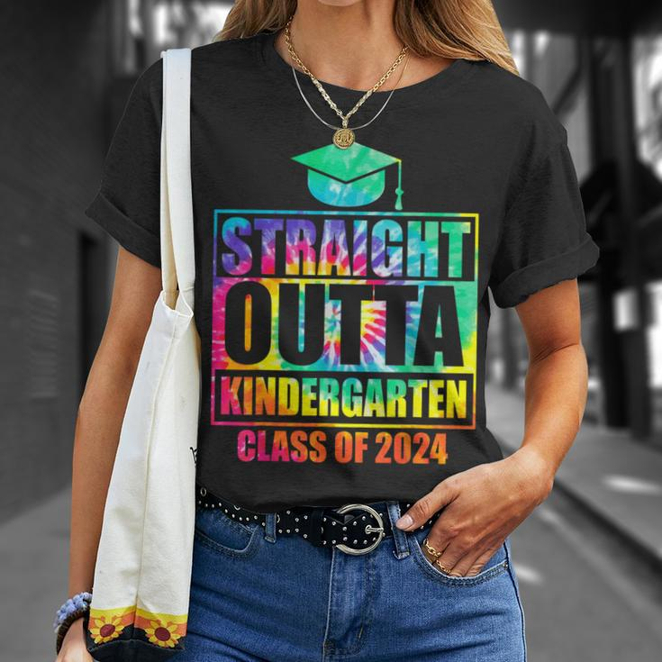 Straight Outta Kindergarten School Graduation Class Of 2024 T-Shirt Gifts for Her