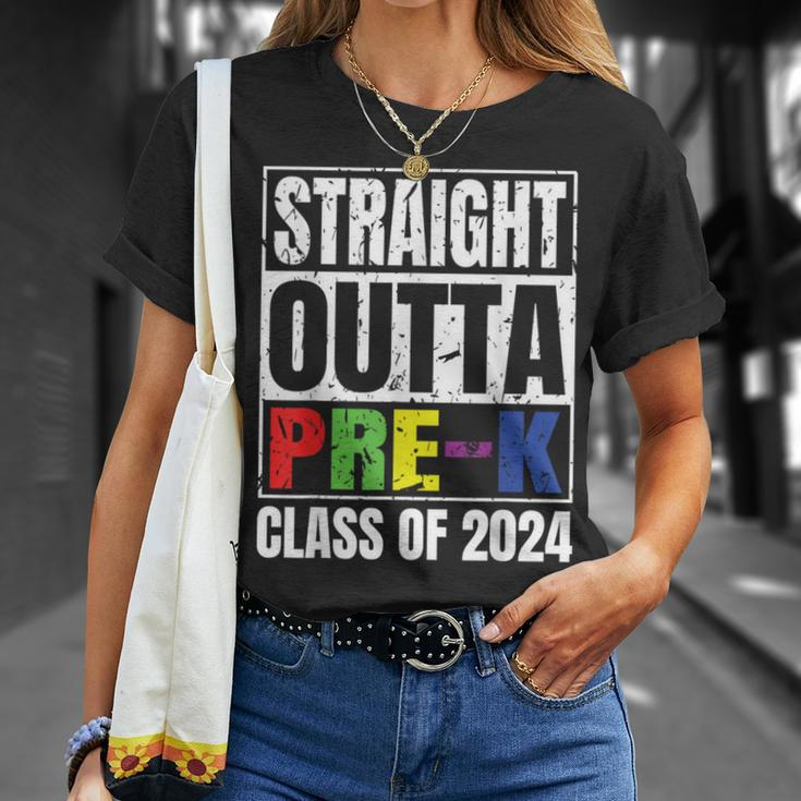 Straight Outta Pre-K School Graduation Class Of 2024 T-Shirt Gifts for Her