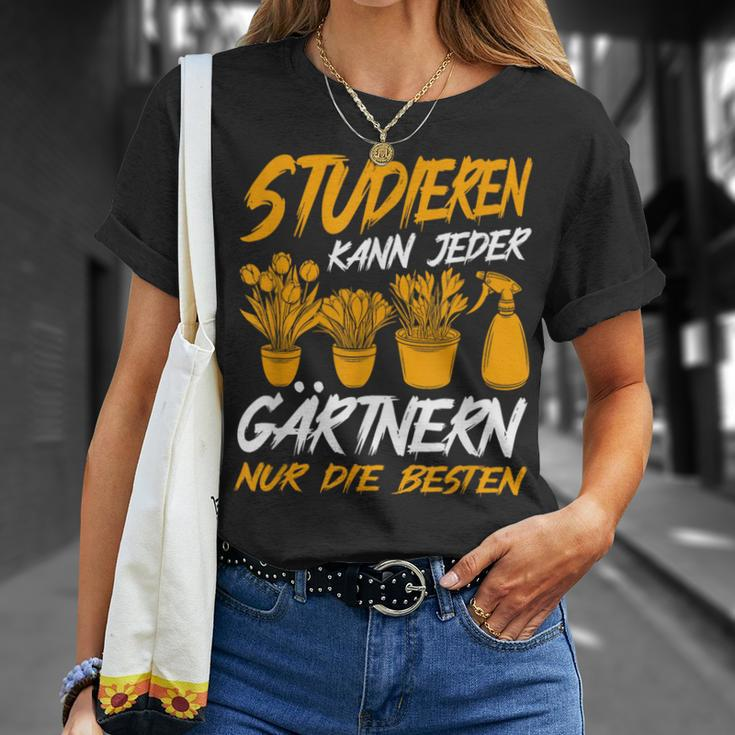 Studieren Kann Jeder Gärtnern Nur Die Besten Garten Gärtner T-Shirt Geschenke für Sie