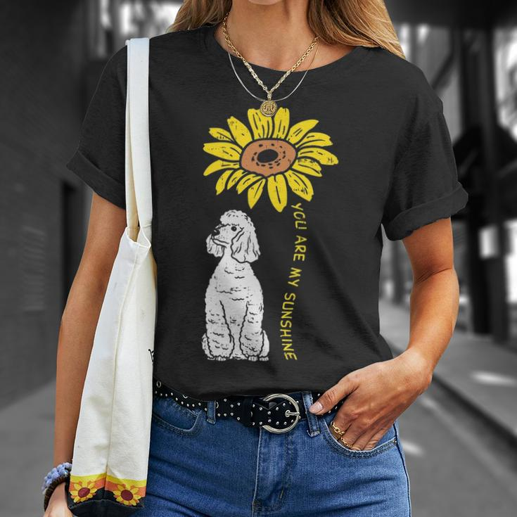 Sunflower Sunshine Poodle Dog Lover Owner T-Shirt Gifts for Her