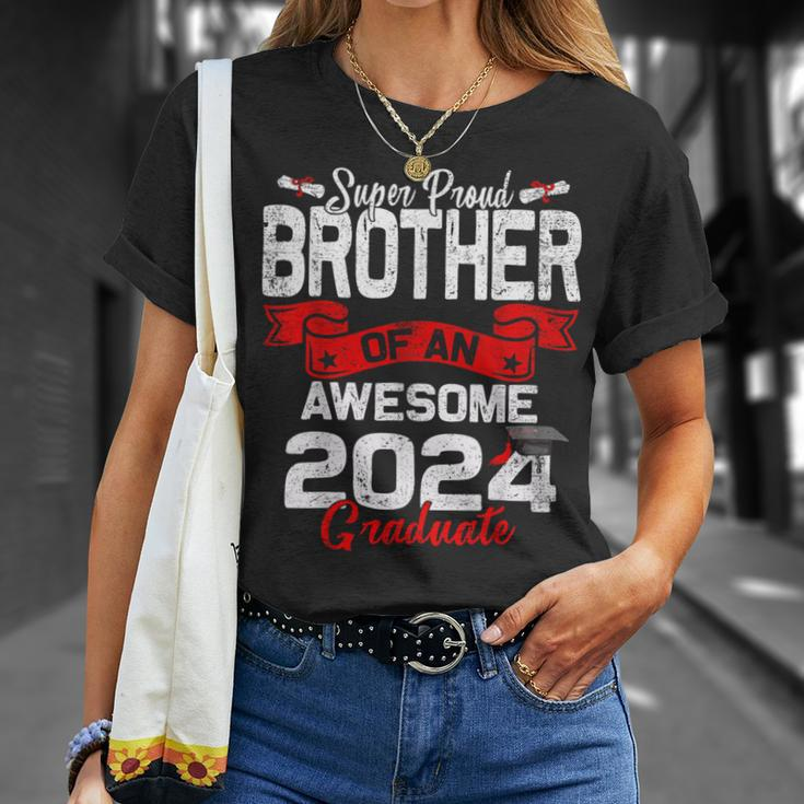 Super Proud Brother Of A 2024 Graduate 24 Graduation T-Shirt Gifts for Her