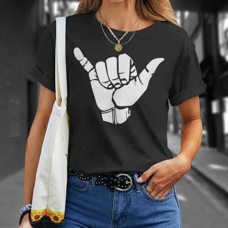 Surfer's Shaka Hand Sign Surfing Surf Culture T-Shirt Gifts for Her