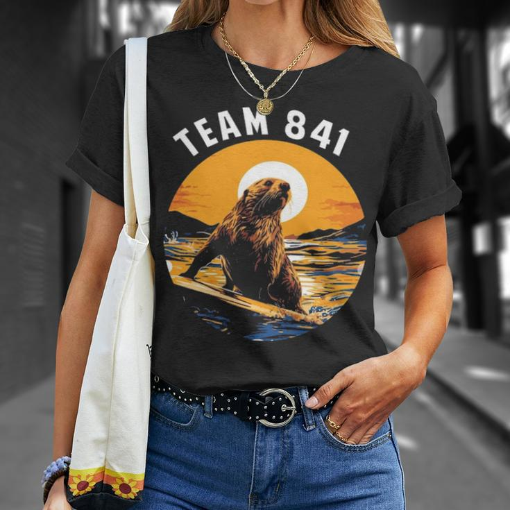 Surfing Otter 841 Otter My Way California Sea Otter T-Shirt Gifts for Her