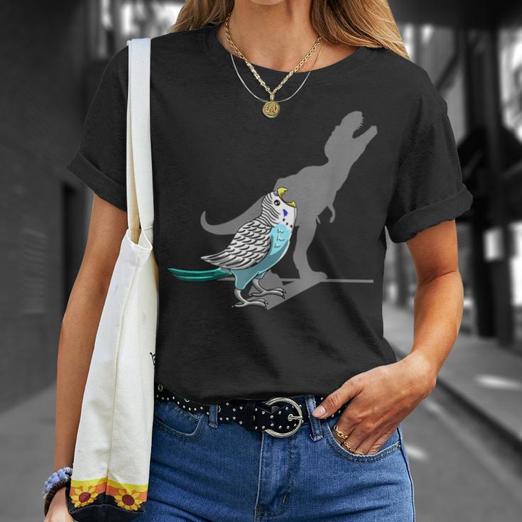 T-Rex Budgerigar Shadow Budgie Parakeet Pet Bird Lover T-Shirt Gifts for Her