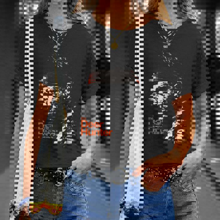 T-shirt Chasseur de Cerfs, Design Visage Sombre Effet Éclaboussé Cadeaux pour elle