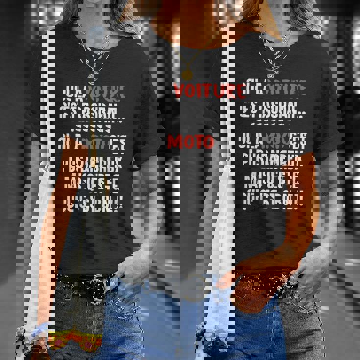 T-shirt La Moto C'est Bon pour Amateurs de Motocyclisme Cadeaux pour elle