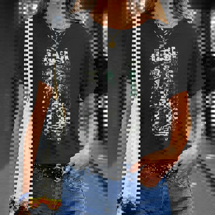 T-Shirt Noir The Clash, Design Iconique pour Fans de Punk Rock Cadeaux pour elle