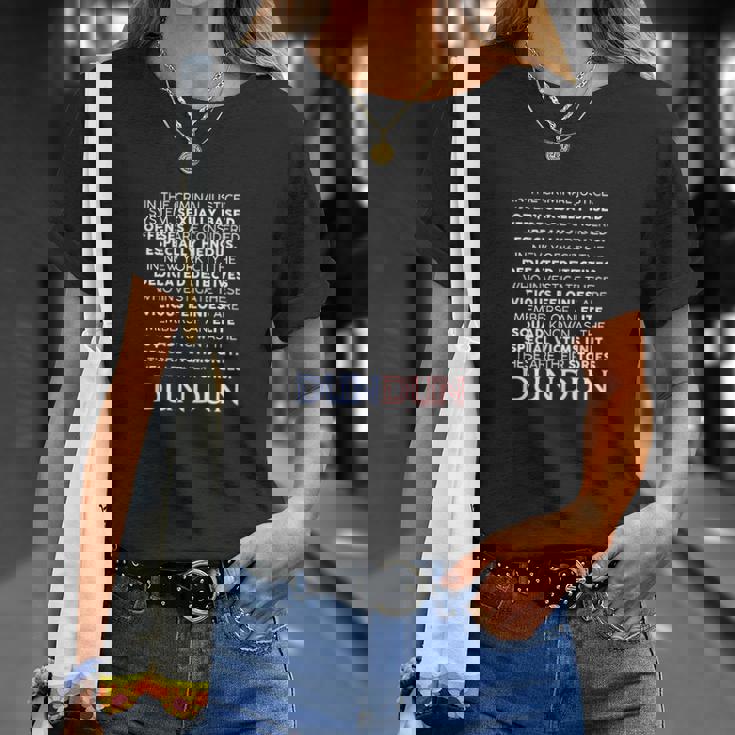 T-shirt Noir Unité Victimes Spéciales, Texte Série Culte DUN DUN Cadeaux pour elle