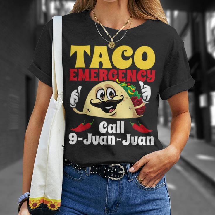 Taco Emergency Call 9 Juan Juan Cinco De Mayo Mexican T-Shirt Gifts for Her