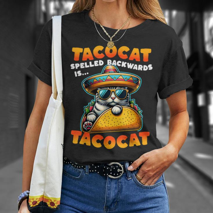 Tacocat Spelled Backwards Is Tacocat Mexican Taco Cat T-Shirt Gifts for Her