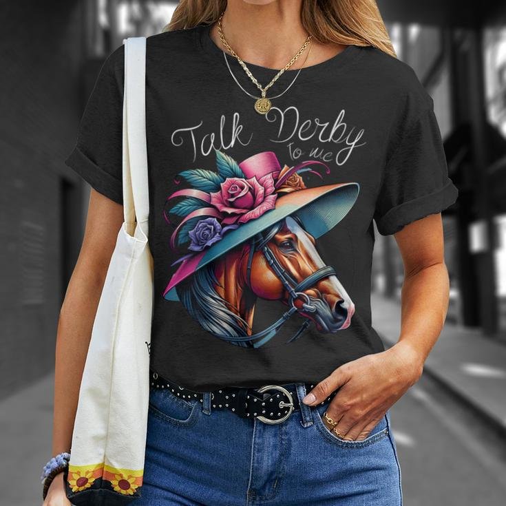 Talk Derby To Me Racing Horse T-Shirt Gifts for Her