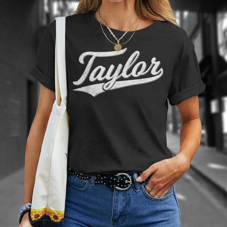 Taylor Varsity Script Sports Athletic Jersey Name Style T-Shirt Gifts for Her