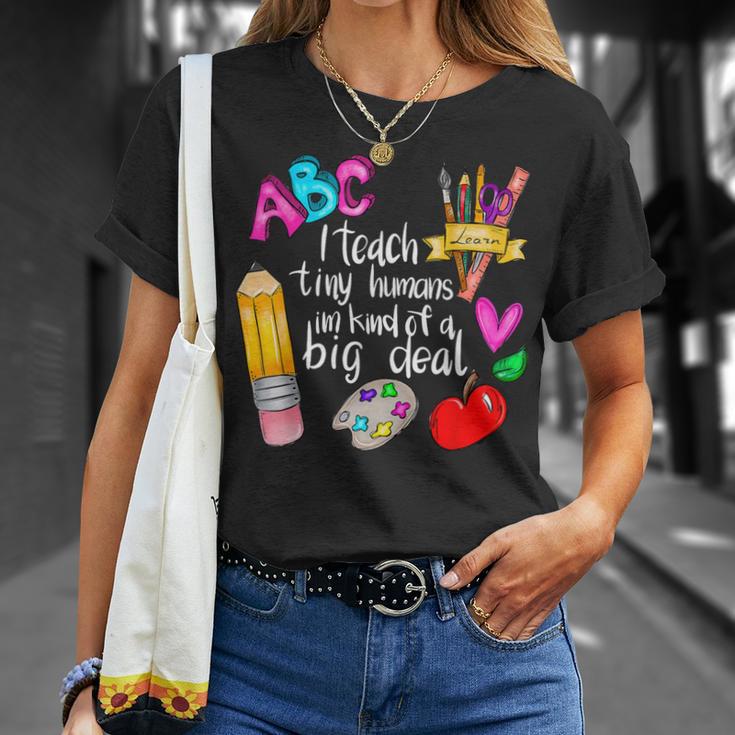 I Teach Tiny Humans Teacher Appreciation Back To School T-Shirt Gifts for Her