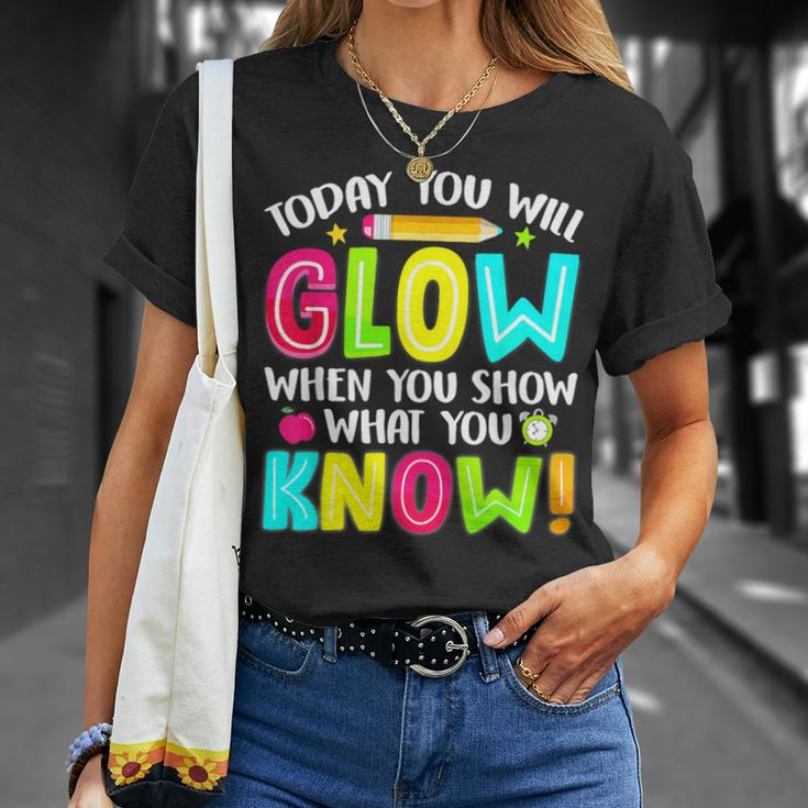 Teachers Students What You Show Testing Day Exam T-Shirt Gifts for Her
