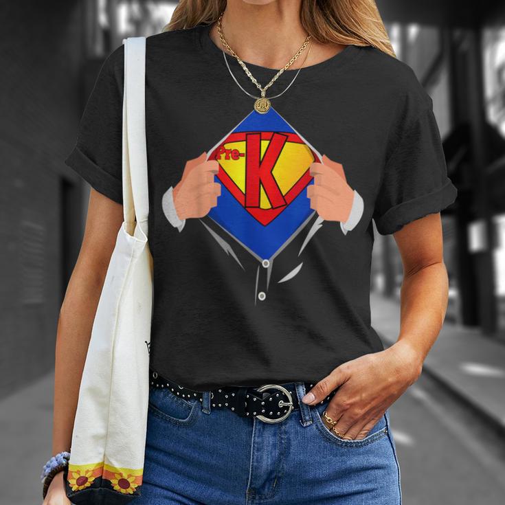 Teachers Are Superheroes Pre K Super Teacher Staff T-Shirt Gifts for Her