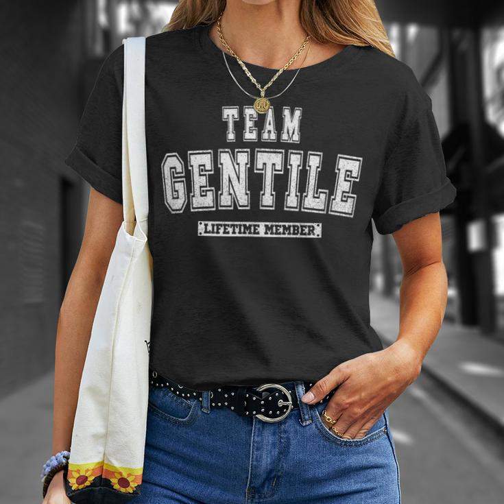 Team Gentile Lifetime Member Family Last Name T-Shirt Gifts for Her