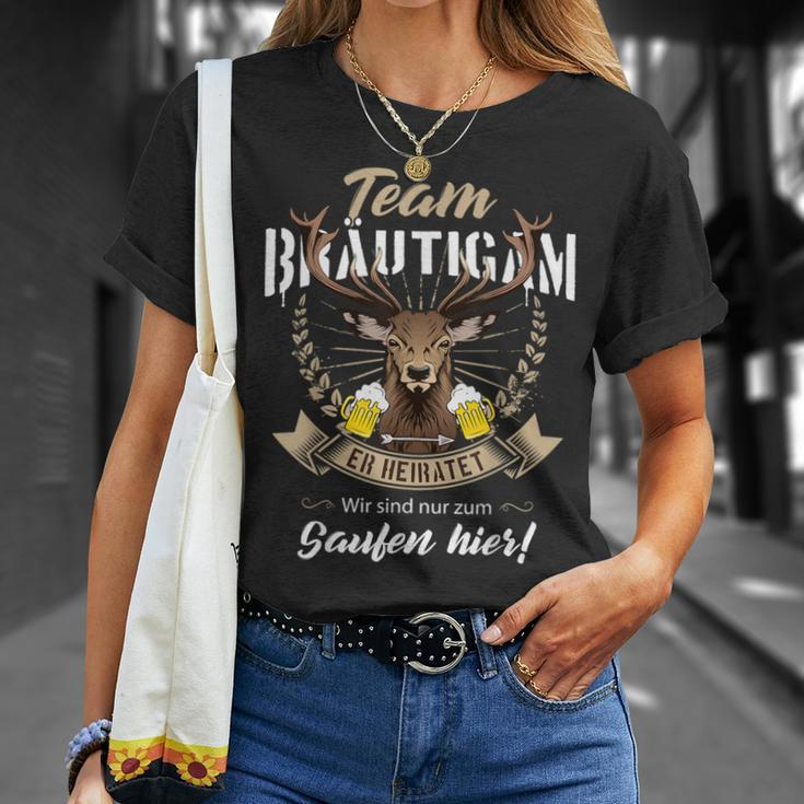 Team Groom Deer Jga Bachelor Party Saufen T-Shirt Geschenke für Sie
