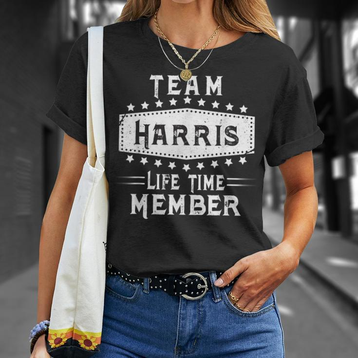 Team Harris Life Time Member Family Name T-Shirt Gifts for Her