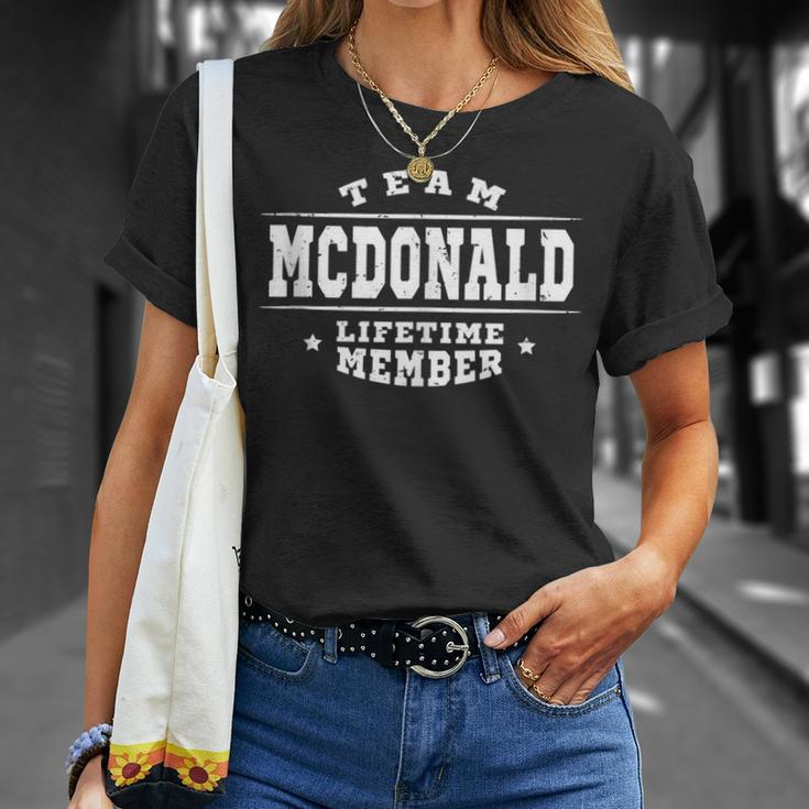 Team Mcdonald Lifetime Member Proud Family Name Surname T-Shirt Gifts for Her